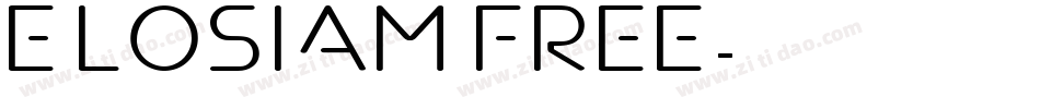 Elosiam Free字体转换